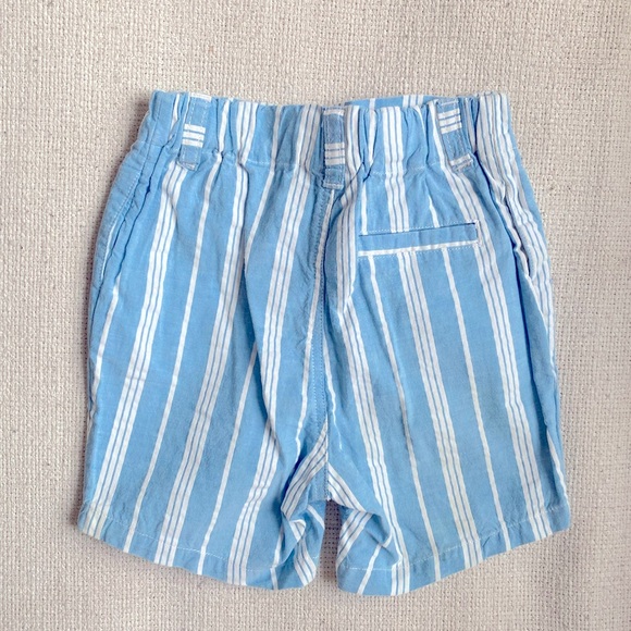 Petit Bateau blue jacquard stripe shorts, sz 18 months - Picture 3 of 3